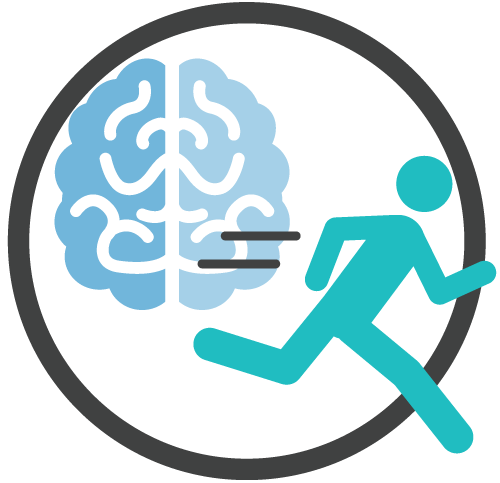minor-04 A person running in front of a brain