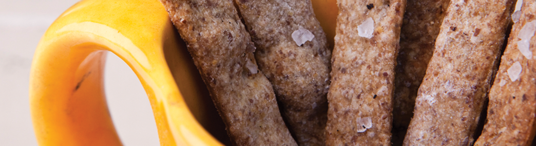 grissini A close up of a banana and some bread sticks