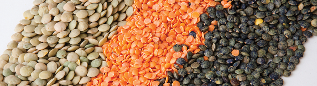 lentil A pile of beans and carrots next to each other