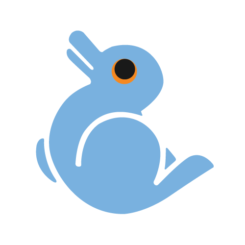 teaser-hidden-animals-02 A blue bird with an orange eye sitting down