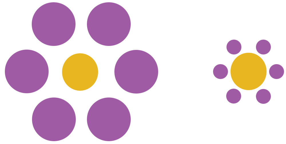 teaser-titchener-01 A purple and yellow pattern of circles